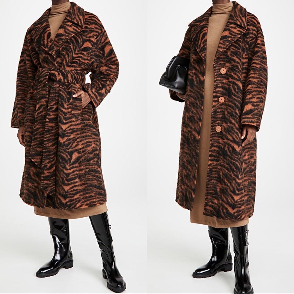 STAND STUDIO Pam wool blend Coat - Rust/Black - Picture 7 of 16